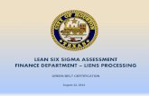 LEAN SIX SIGMA ASSESSMENT FINANCE DEPARTMENT LIENS PROCESSING - Paving Lien... · GREEN BELT PROJECT CHARTER 3 3 Background: The Finance department of the City of Houston has expressed