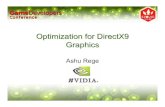 Optimization for DirectX9 Graphics€¦ · Optimization for DirectX9 Graphics Ashu Rege. Last Year: Batch, Batch, Batch ... – Both atlas and sub-textures in it are pow2 – Textures