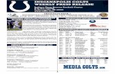 INDIANAPOLIS COLTS WEEKLY PRESS · PDF file INDIANAPOLIS COLTS 2014 SCHEDULE Monday, August 18 11:30 a.m. – Practice (Limited Availability) ... August 23 Indianapolis Colts vs. New