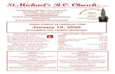 St.Michael’s R.C. Church · 1/19/2020  · Rev. Kevin J. Sweeney, Pastor Rev. Edvard Jeudy, Parochial Vicar Rev. Msgr. Thomas Healy, Senior Priest Mr. Michael Leschinsky, Director