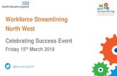 Workforce Streamlining North West - Health Education England Workforce... · Workforce Streamlining North West Celebrating Success Event Friday 15th March 2019 @StreamliningNW . March