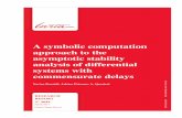 A symbolic computation approach to the asymptotic ...chercheurs.lille.inria.fr/aquadrat/PubsTemporaire/RR-9044.pdf · stability analysis of differential systems with commensurate