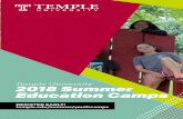 Temple University 2018 Summer Education Camps · persons, dry bank accounts and suspects galore – this murder mystery is not for the faint of heart. Campers will partici-pate in