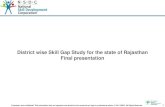 District wise Skill Gap Study for the state of Rajasthan ... · State Overview - Economic indicators of the state % GDP contribution by sectors Agriculture sector witnessed steady