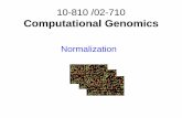 15-899: Computational Genomics and Systems Biology02710/Lectures/normalization15.pdf · Between Array Normalization • Quantile Normalization • Scale Factor Normalization • Invariant