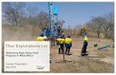 ThorExpl CorpPres May18 · A West African focused company with a portfolio of high quality development and exploration assets Our Assets SegilolaProject Nigeria ... EPC LSTK Negotiation