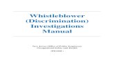 Whistleblower (Discrimination) Investigations Manual · The Federal OSHA Instruction DIS 0-0.9, Whistleblower Investigations Manual, dated August 22, 2003, provided guidance for investigating