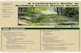 A Landowner's Guide to Building Forest Access Roads · A Landowner's Guide to Building Forest Access Roads - Road Planning and Location Table 1 gives recommended buffer widths for