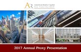 2017 Annual Proxy Presentation - New York City REIT Realty Capital New York City REIT...Please review the end of this presentation and the Company’s Annual Report on Form . ... 2017