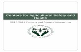 Centers for Agricultural Safety and Health · Centers for Agricultural Safety and Health 2016-2021 Projects and Contact Information Western Center for Agricultural Health & Safety