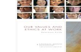 OUR VALUES AND ETHICS AT WORK · Antitrust Compliance 14 Coding and Billing 15 Confidential Information 16 Patient/Resident 18 ... Our Values and etHics at wOrk 7 Create a culture