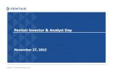 Pentair Investor & Analyst Day · PENTAIR 2012 INVESTOR & ANALYST DAY KEY DEFINITIONS FOR TODAY’S PRESENTATION • All References to 2015 Represent Our Long Term Strategic Goals