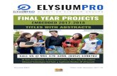 Elysium PRO Titles with Abstracts 2017-18 · Low-power wearable ECG monitoring system for multiple-patient remote . Elysium PRO Titles with Abstracts 2017-18 measured values thro