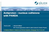 Antiproton - nucleus collisions with PANDAwith PANDA · Outline • Ideas for a pA physics* program with PANDA Ideas for a program with PANDA • Kinematical and instrumental aspects