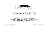 Boreus Vol.24 2 FINAL - Simon Fraser University · 2007-05-24 · 5 Suzie Lavallee The popularity of insects as model study organisms throughout the history of biology is undeniable.