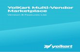 Yo!Kart Multi-Vendor Marketplace · Manage Products including product info, stock, Pictures & Video, delivery timelines. Provision to list Physical/Digital Products from the dashboard.