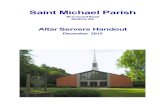 Saint Michael Parish...Saint Michael Parish 90 Concord Road Bedford, Ma Altar Servers Handout December 2015 ii Thank your for answering the call to be an altar server for St Michael