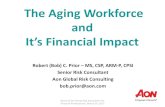 The Aging Workforce and - TBAFP tbafp present… · The Aging Workforce and It’s Financial Impact Robert (Bob) C. Prior – MS, CSP, ARM-P, CPSI Senior Risk Consultant Aon Global