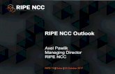 RIPE NCC Outlook · Axel Pawlik | RIPE NCC Services WG, RIPE 75 | 24 October 2017 2 Membership Growth October 2017 17,150 October 2016 14,500