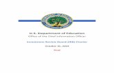 U.S. Department of Education › digitalstrategy › policyarchive › irb-charter.pdf · (c) Direct, oversee, and approve the Department of Education’s Enterprise Architecture.