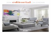 2016 editorial CALENDAR - Meredith Corporation · Design Innovators Ad close: April 26, 2016 On sale: June 21, 2016 Featuring the 2015 Hampton Designer Showhouse SEPTEMBER Small Spaces/Big