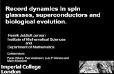 Record dynamics in spin glassses, superconductors and ...hjjens/Phys_Soc_22_1_08_HJJensen.pdf · Considered spin-glasses, superconductors and biological evolution as typical complex