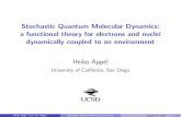 Stochastic Quantum Molecular Dynamics - TDDFTStochastic Quantum Molecular Dynamics: a functional theory for electrons and nuclei dynamically coupled to an environment Heiko Appel University