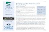 Best Practices for Pedestrian and Bicycle Best Practices for Pedestrian and Bicycle Safety What Was