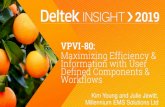 VPVI-80: Maximizing Efficiency & Information with User Defined ...€¦ · VPVI-80: Maximizing Efficiency & Information with User Defined Components & Workflows Kim Young and Julie