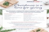 Christmas is a time for giving - AnglicareSA...Christmas is a time for giving Merry Christmas and thank you for your support Christmas Hamper Items Christmas Cakes , fruit mince pies