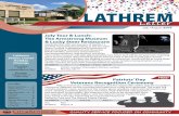 LATHREM...4 LATHREM Letter A Patriotic Performance Get into the Fourth of July Spirit with some classic jazz music popular between the 1920’s and 1950’s. “Big Al” will be sure