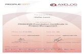 PRINCE2® Foundation Certificate in Project Management · 7/21/2016  · PRINCE2® Foundation Certificate in Project Management 21 Jul 2016 GR633048484SL Printed on 22 July 2016 N/A
