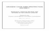 ORANGE COVE FIRE PROTECTION DISTRICTMSR and SOI update Orange Cove Fire Protection District 6 Primary roads into the District service area include California State Route (SR) 180
