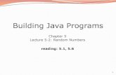 Building Java Programs - courses.cs.washington.edu · Class Random is found in the java.util package. import java.util.*; ! Example: Random rand = new Random(); int randomNumber =