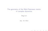 The geometry of the Weil-Petersson metric in … › ~ivrii › wpgeo-slides.pdfThe geometry of the Weil-Petersson metric in complex dynamics Oleg Ivrii Apr. 23, 2014 The Main Cardioid
