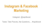 Instagram & Facebook Marketing€¦ · Instagram Insights If you’ve set up your Instagram business account, you have access to free analytics through the Instagram app. Instagram