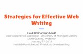 Strategies for Effective Web - LibraryLinkNJ...Strategies for Effective Web Writing Heidi Steiner Burkhardt User Experience Specialist | University of Michigan Library LibraryLinkNJ