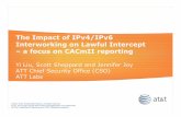 The Impact of IPv4/IPv6 Interworking on Lawful Intercept ... › meetings › nanog53 › ... · The Impact of IPv4/IPv6 Interworking on Lawful Intercept –a focus on CACmII reporting