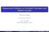 Nonparametric Inference on Stochastic Dominance ... Nonparametric Inference on Stochastic Dominance