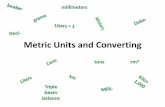 Metric Units and Converting - Loudoun County Public Schools · 2016-11-27 · Metric Unit Converting •To convert a larger unit (kilo) to a smaller unit (m) you can: –move your