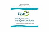 Eden Build your Home, Build your Community. Thursday 4 July … · 2019-10-10 · 1 Build your Home Build your Community Thursday 4 July 2019, Rheged Centre, Penrith