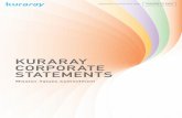 KURARAY CORPORATE STATEMENTS › uploads › 5a9fa05ad0bbe › philosophy...Our Mission In August 2015, Kuraray revised its Corporate Statements (former name: Corporate Philosophy,