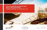 Considerations for boards - PwC · 2020-04-09 · to engage with policymakers to ensure that issues and proposals affecting their business operations and employees are carefully considered.