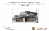 Building Trauma-Informed Community Schools Focused on … · 2016-07-26 · Trauma-informed care means understanding trauma effects on learning and behaviors • Attention and Information