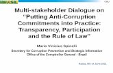 “Putting Anti-Corruption Commitments into Practice ...“Putting Anti-Corruption Commitments into Practice: Transparency, Participation and the Rule of Law” Rabat, 9th of June