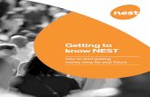 Getting to know NEST - NEST Pensions€¦ · Getting to know NEST Why get a pension? It’s a good idea to start putting some extra money away for your future. It’s important to