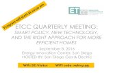ETCC QUARTERLY MEETING · ETCC Quarterly Meeting. 33 Residential Zoning: What’s Old is New Again Background and Issue > The majority of single-family home use single or two zone