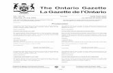 Ontario Gazette Volume 142 Issue 30, La Gazette de …2110 THE ONTARIO GAZETTE/LA GAZETTE DE L’ONTARIO Ontario Highway Transport Board Periodically, temporary applications are filed
