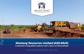 For personal use only - ASX2015/07/22  · For personal use only • Gravel terraces in licence areas proven to contain gem quality diamonds MUSTANG RESOURCES LIMITED 16 Save River