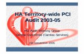 HA Territory-wide PCI Audit 2003-05 · Objectives Assess baseline characteristics of PCI procedures done in 2003-2005 Compare crude/standardized mortality/complication ratio among